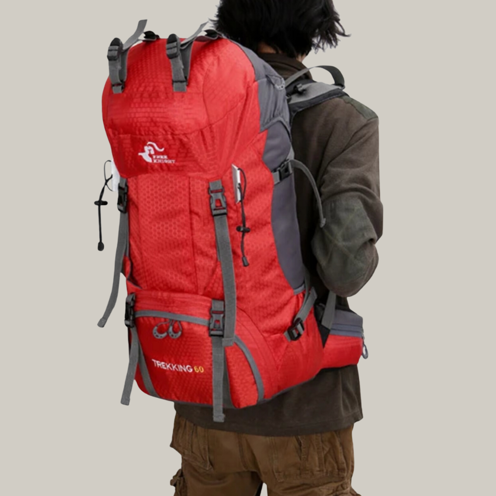 TrekMaster 60L – Wasserdichter Wander- & Trekkingrucksack mit Regenhülle