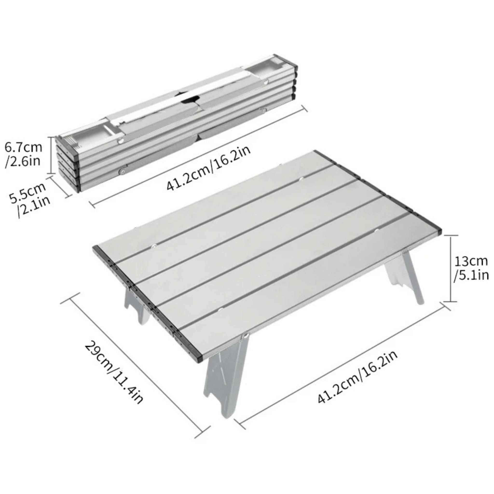 Ultraleichter Roll-Up Campingtisch – Tragbarer Aluminium-Klapptisch für Outdoor-Abenteuer