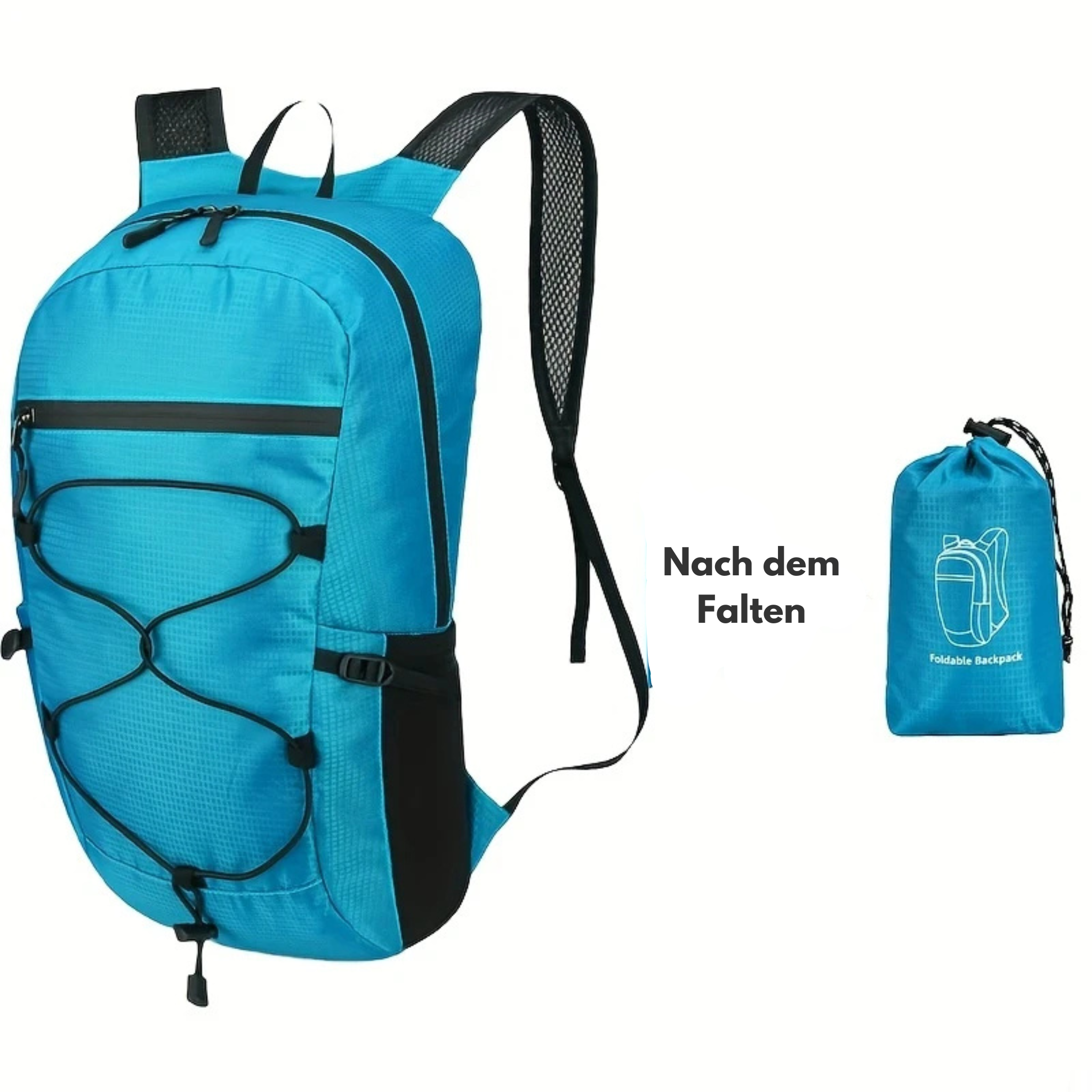 Ultraleichter Faltbarer Rucksack – Kompakt, wasserfest & ideal für Reisen, Wandern und Outdoor