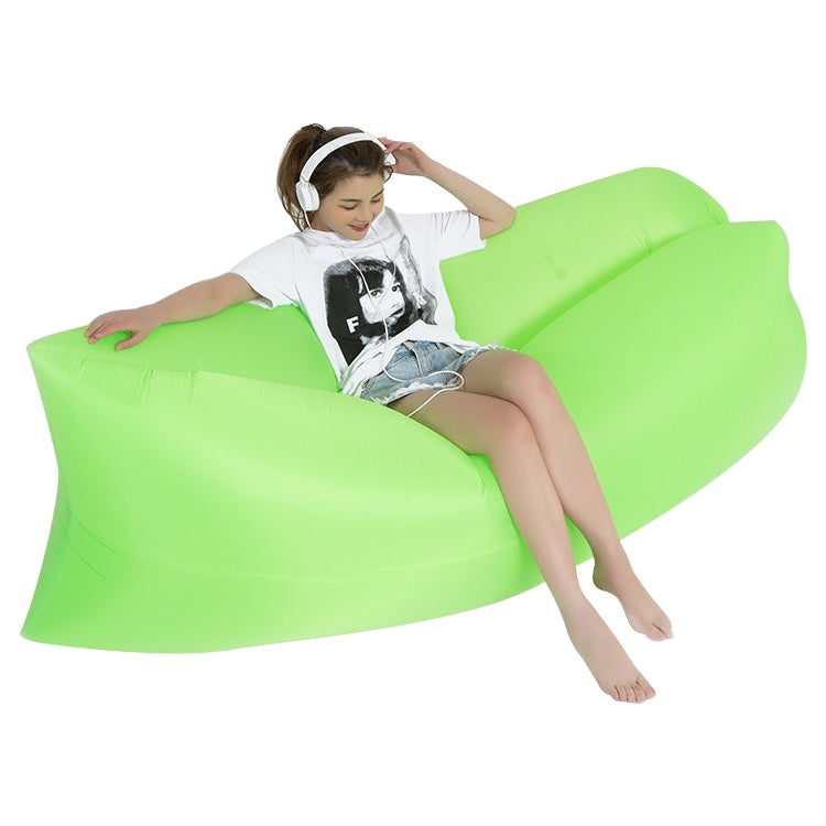 Portables aufblasbares Sofa-Bett für Camping, Angeln und Strand, faules Luftbett 78,7 x 27,6 Zoll (Grün)