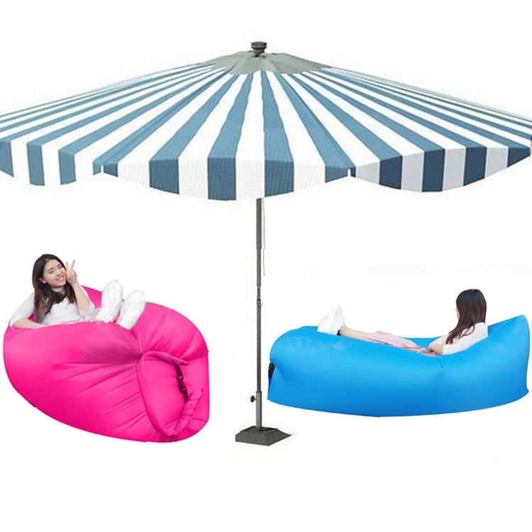 Portables aufblasbares Sofa-Bett für Camping, Angeln und Strand, faules Luftbett 78,7 x 27,6 Zoll (Grün)