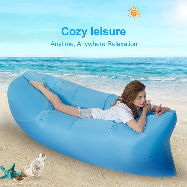 Portables aufblasbares Sofa-Bett für Camping, Angeln und Strand, faules Luftbett 78,7 x 27,6 Zoll (Grün)