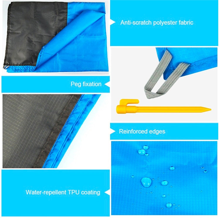 Polyester wasserdicht Karomuster Stofftasche Picknickmatte Outdoor Camping Strandmatte 2,1 x 2m (Dunkelgrün + Dunkelgrau)