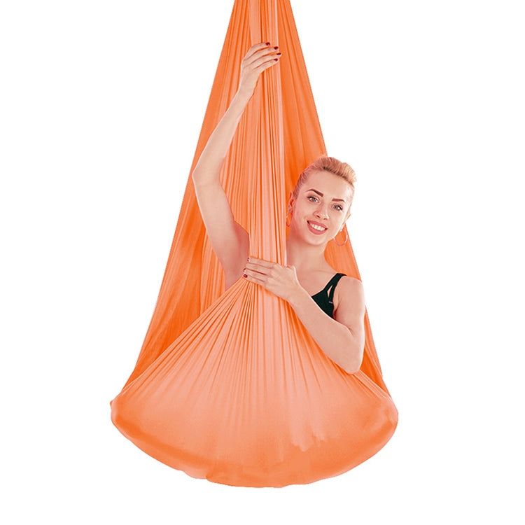 Indoor Anti-Schwerkraft Yoga Knot-freie Aerial-Hängematte mit Schnalle / Verlängerungsriemen, Größe: 400x280cm (Orange)