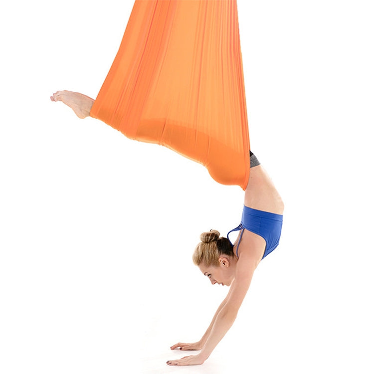Indoor Anti-Schwerkraft Yoga Knot-freie Aerial-Hängematte mit Schnalle / Verlängerungsriemen, Größe: 400x280cm (Orange)