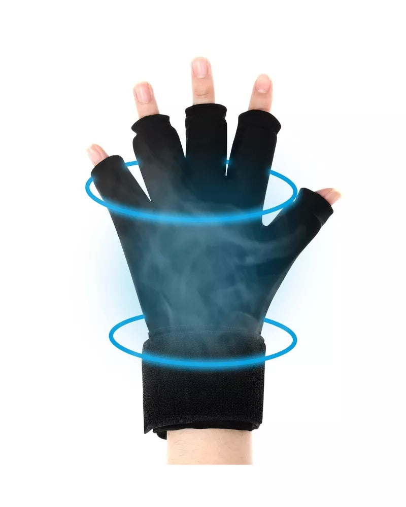 Kompressionshandschuhe, Fingerarthritis-Kompressions-Eis-Handschuh für Frauen und Männer, verstellbares Handgelenkband Handgelenk-Eispack Schmerztherapie Größe Medium