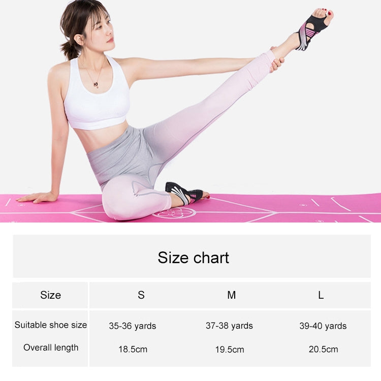 Anti-Rutsch Yoga Toeless Pilates Ballett Barre Schuhe für Frauen (Rosa, 235-240mm Fußlänge)