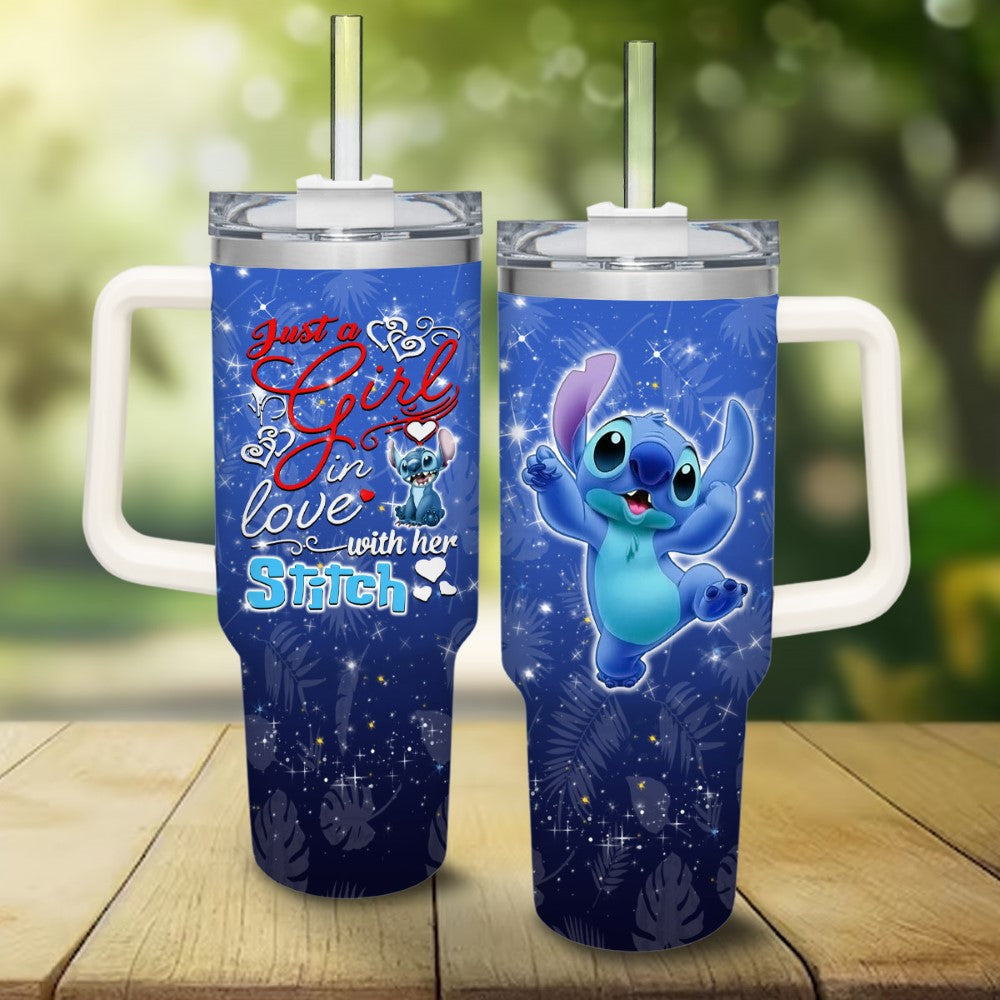 Lilo und Stitch Bedruckte Strohlid Becherhalter Freundlicher Becher