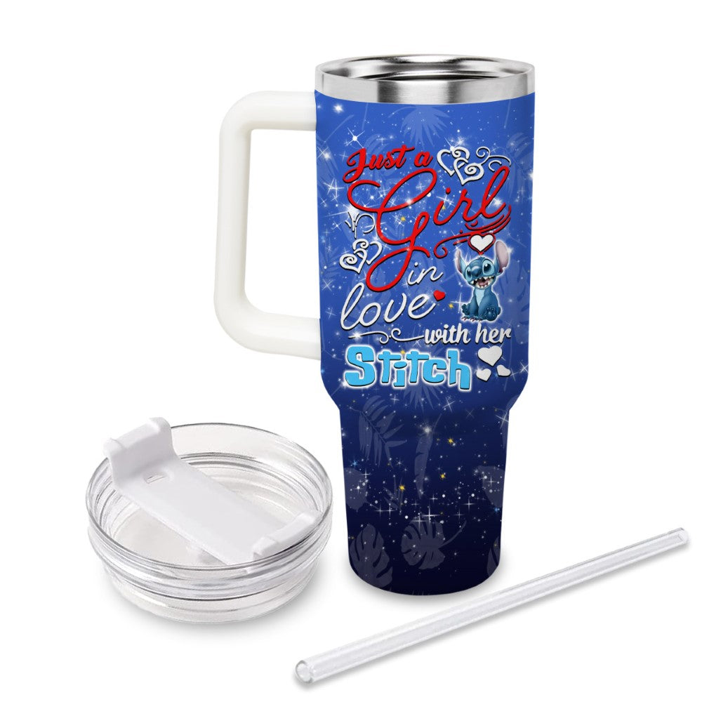 Lilo und Stitch Bedruckte Strohlid Becherhalter Freundlicher Becher