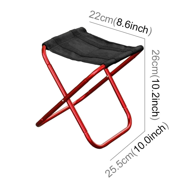 Outdoor tragbarer Klappstuhl 25x22x26cm (Rot)