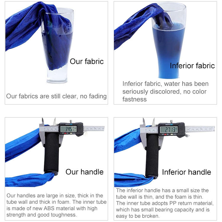 Handles Bodybuilding Handstand Inelasticity Aerial Yoga Hammock Blau Grün (Einheitsgröße)