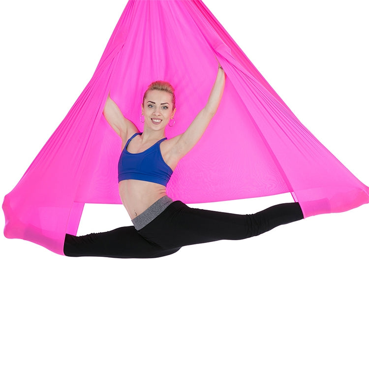 Haushalt Handstand Stretchseil Aerial Yoga Hängematten-Set (Rosarot)