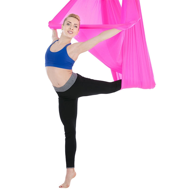 Haushalt Handstand Stretchseil Aerial Yoga Hängematten-Set (Rosarot)