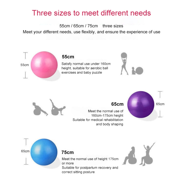 Verdickung explosionssichere große Yoga-Ball Fitness-Ball, 75 cm (Pink)