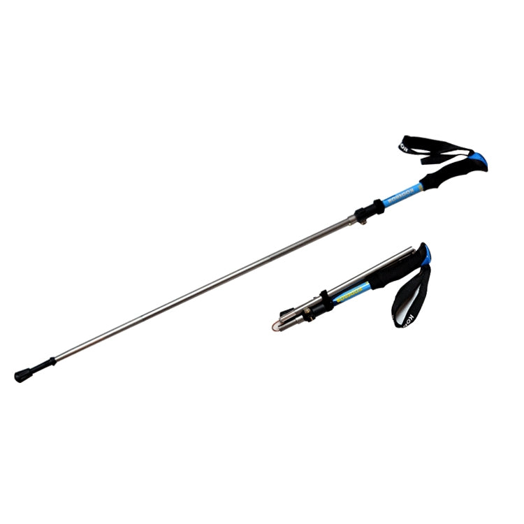 Verstellbare tragbare Outdoor-Aluminiumlegierung-Wanderstöcke (Blau)