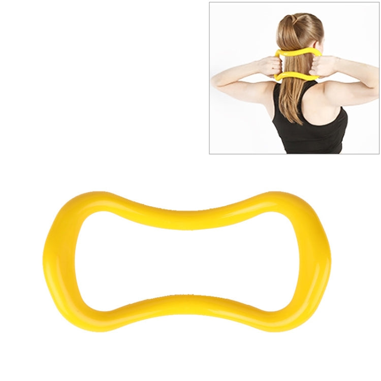 Glatter Yoga Pilates Magischer Kreis Faszien Dehnungs Trainingsring (Gelb)