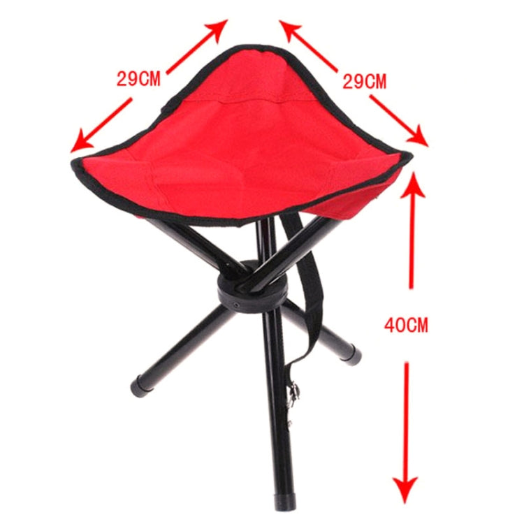 Outdoor Tragbarer Zusammenklappbarer Stuhl mit Dreibein (Rot)
