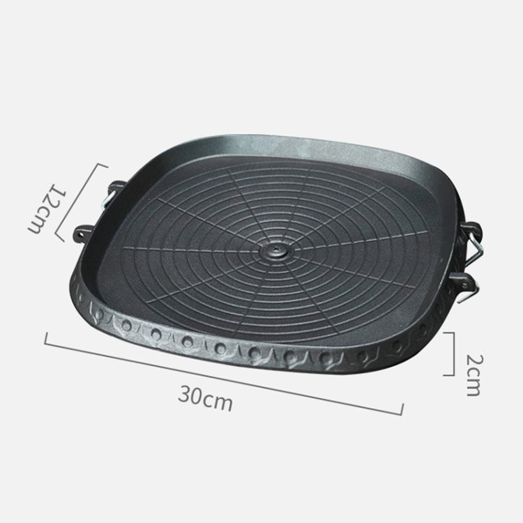 Outdoor Grillviereckplatte (Schwarz)