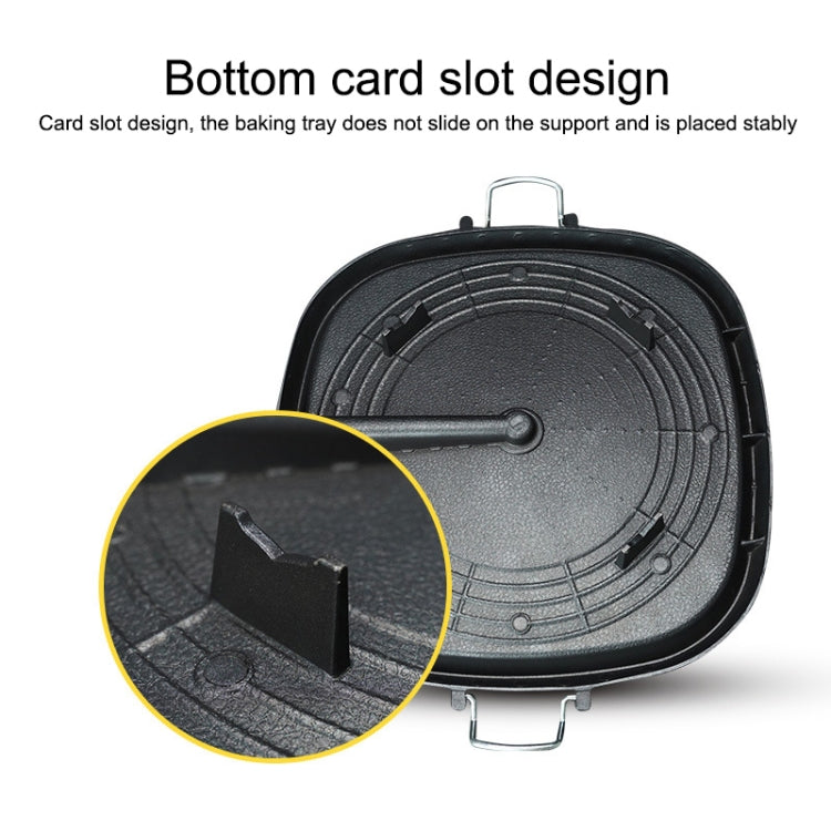 Outdoor Grillviereckplatte (Schwarz)