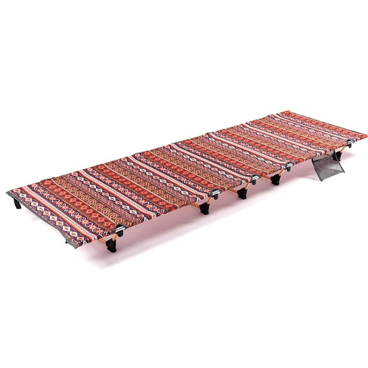 Outdoor Falt Camping Mat Einzelbett Tragbare Aluminiumlegierung Schlafbett 180x61x14cm (Rot)
