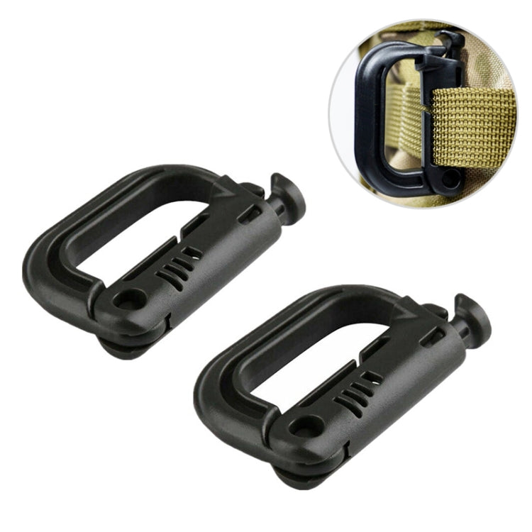 Schwarzer Kunststoff tragbarer Karabiner 4 Stück (Schwarz)