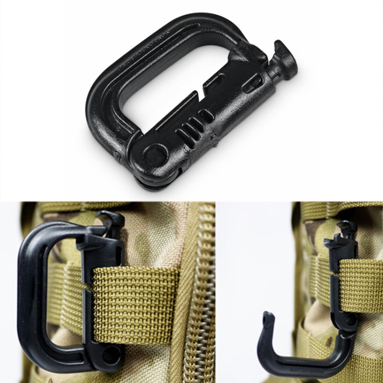 Schwarzer Kunststoff tragbarer Karabiner 4 Stück (Schwarz)