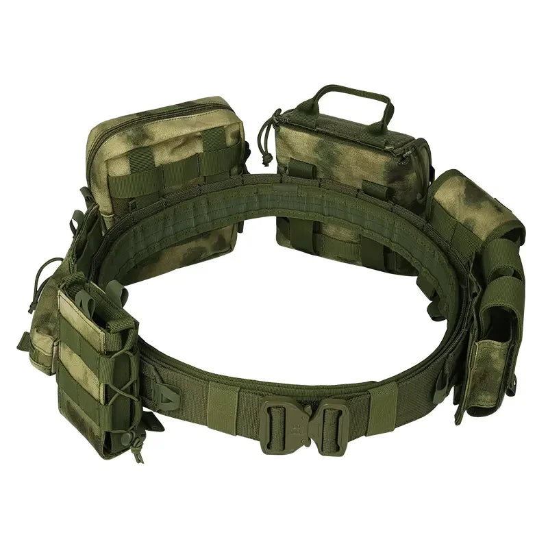 8-in-1 Tarnung Taktische Taille Tasche mit Molle Kampf Gürtel und Taschen