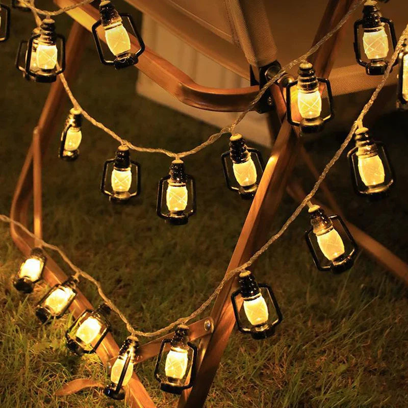 LED Solar Lichterkette, Paraffin-Stil