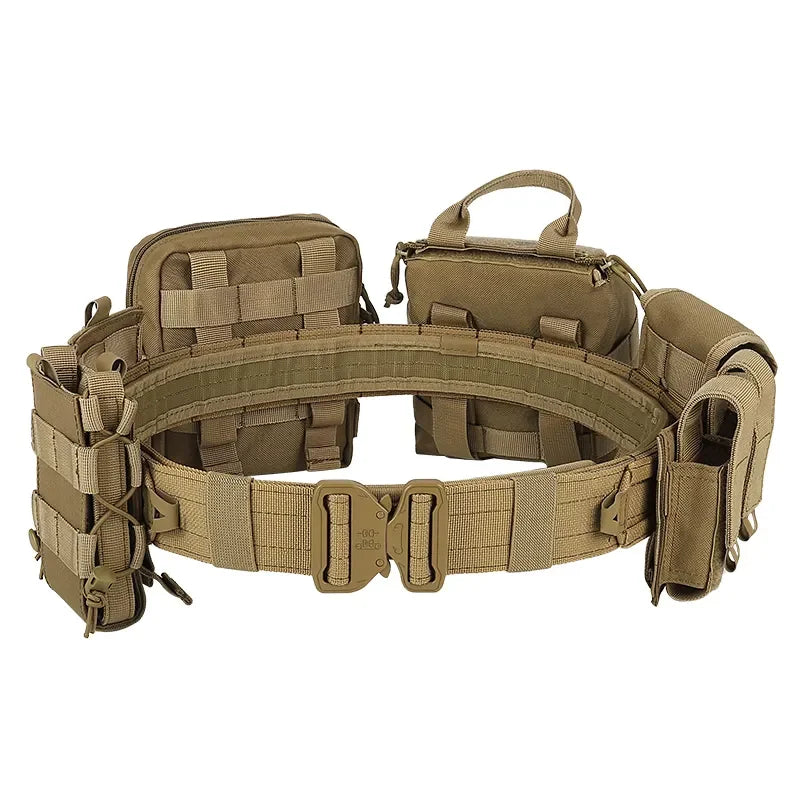 8-in-1 Tarnung Taktische Taille Tasche mit Molle Kampf Gürtel und Taschen