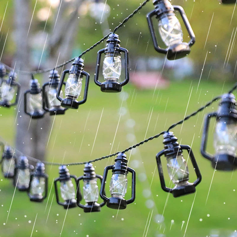 LED Solar Lichterkette, Paraffin-Stil