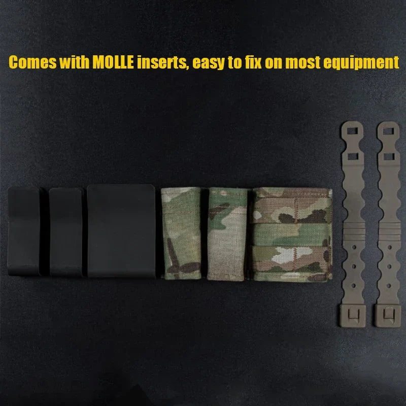 Militär Doppelmagazin Tasche – 9mm & 5.56 Magazinhalter mit Schnellverschluss Nylonclip