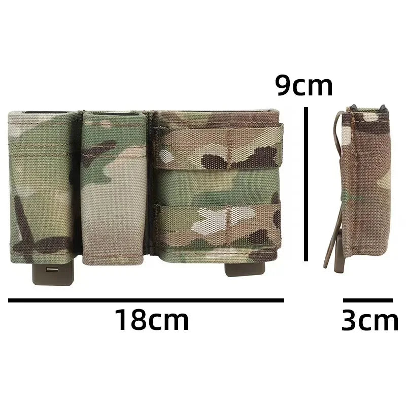 Militär Doppelmagazin Tasche – 9mm & 5.56 Magazinhalter mit Schnellverschluss Nylonclip