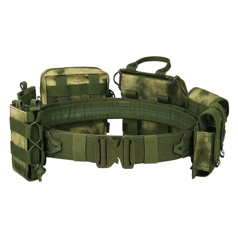 8-in-1 Tarnung Taktische Taille Tasche mit Molle Kampf Gürtel und Taschen
