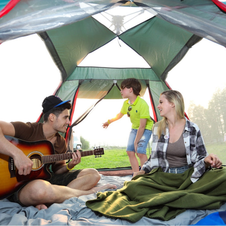 Outdoor 3-4 Personen Verdickung Regendicht Automatische Schnelligkeitsöffnung Viereckiges Campingzelt (Himmelblau)