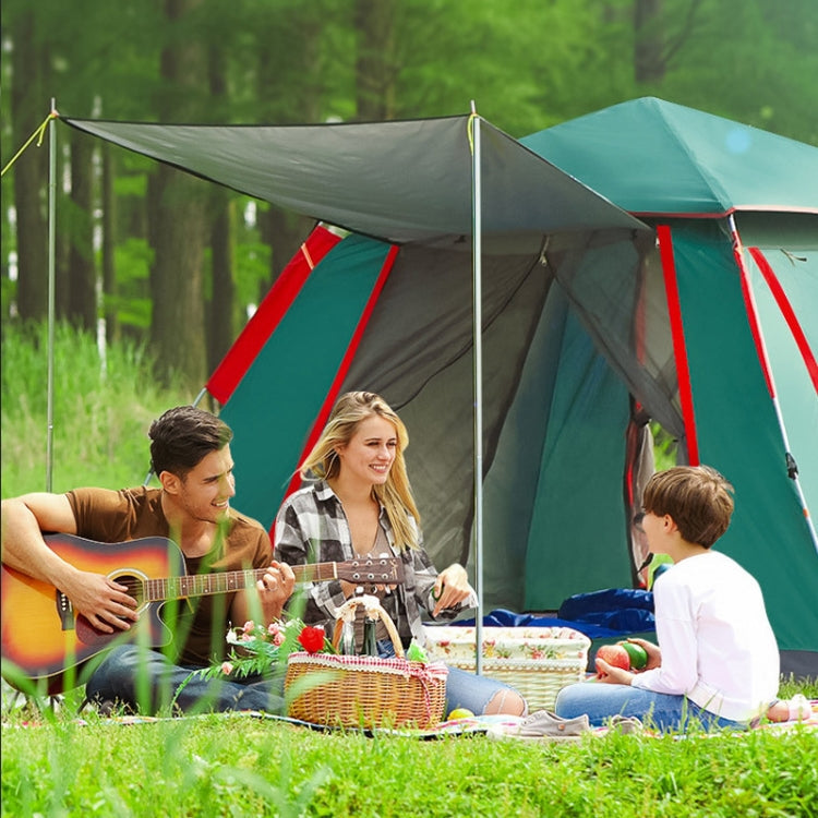 Outdoor 3-4 Personen Verdickung Regendicht Automatische Schnelligkeitsöffnung Viereckiges Campingzelt (Himmelblau)