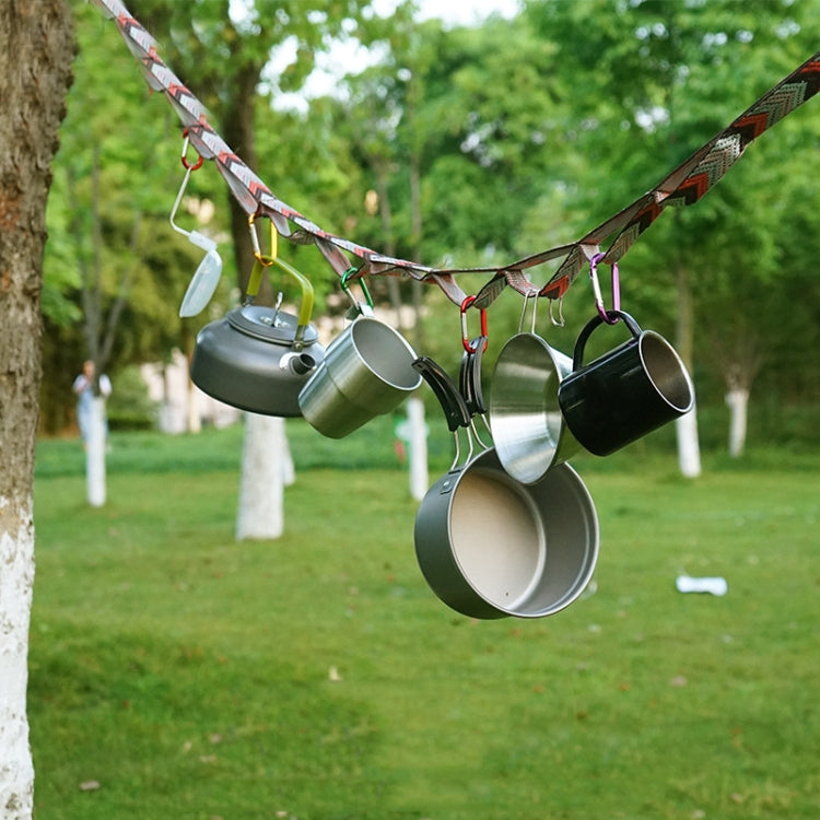 Outdoor Camping Zelt Lagerung Lanyard Verlängert Gebündelte Wäscheleine (Schwarz)