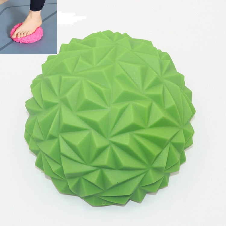 Fußmassage-Hemisphären-Gleichgewichtstraining Ball Fitness Yoga Ball, Grün (16 x 8 cm)