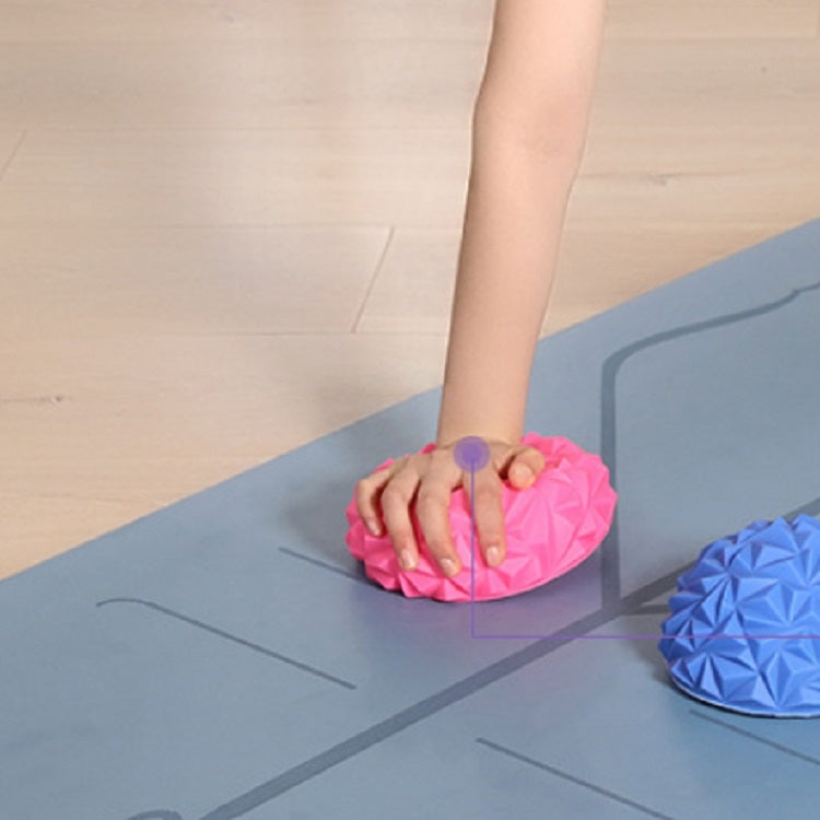 Fußmassage-Hemisphären-Gleichgewichtstraining Ball Fitness Yoga Ball, Grün (16 x 8 cm)