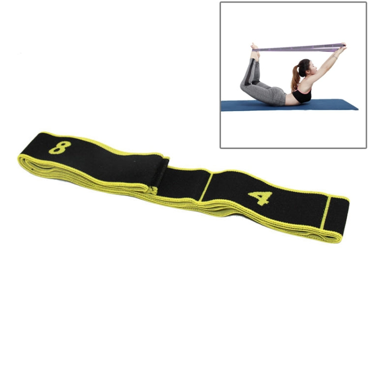 Elastisches Gitter Yoga Dehnungs Tanz Widerstandsband (Gelb)