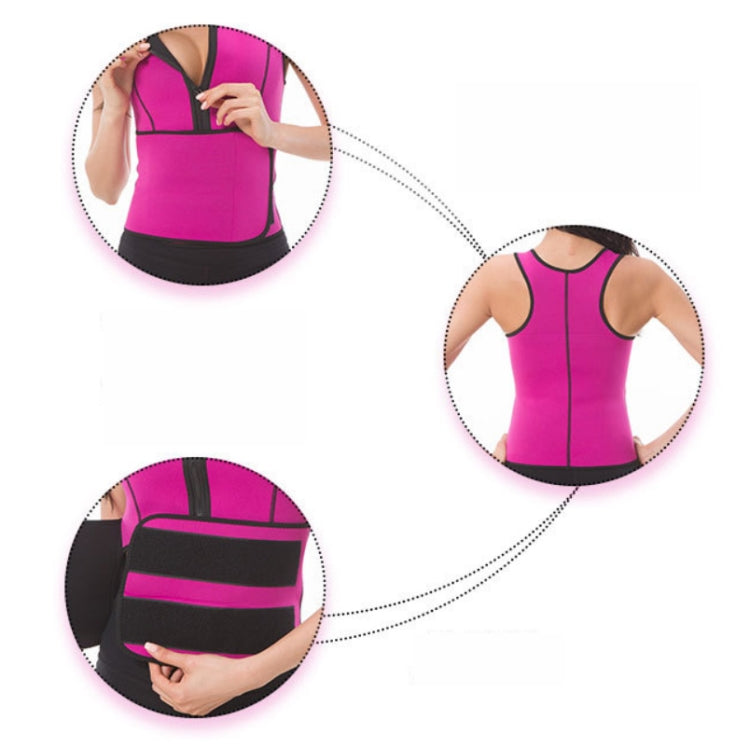 Neopren Korsett Yoga Weste Schwitzanzug Postpartum Bauchgurt (Blau) - Größe S