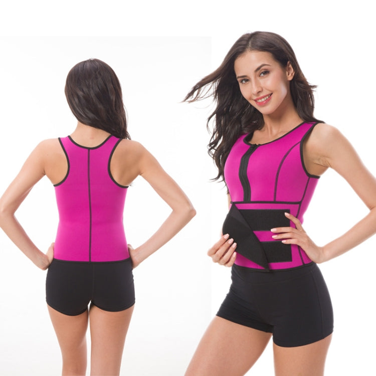 Neopren Korsett Yoga Weste Schwitzanzug Postpartum Bauchgurt (Blau) - Größe S