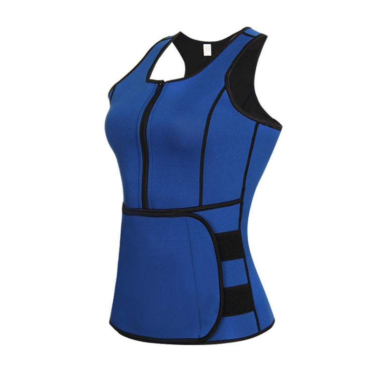 Neopren-Korsett-Yoga-Weste-Sweatsuit-Nach Schwangerschaft-Bauchgurt, Größe: XXL (Blau)