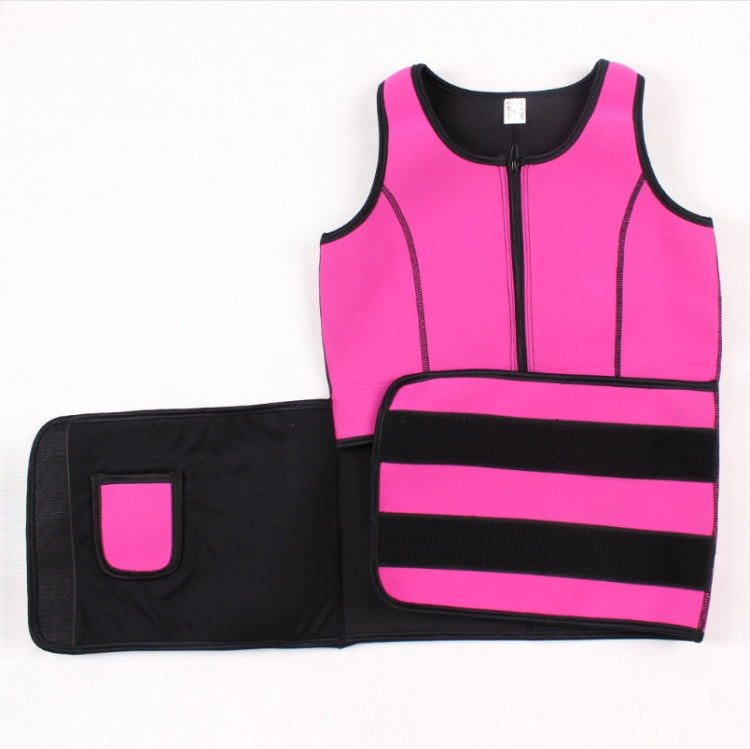Neopren Korsett Yoga Weste Schwitzanzug Postpartum Bauchgurt Größe XXXL Rosarot