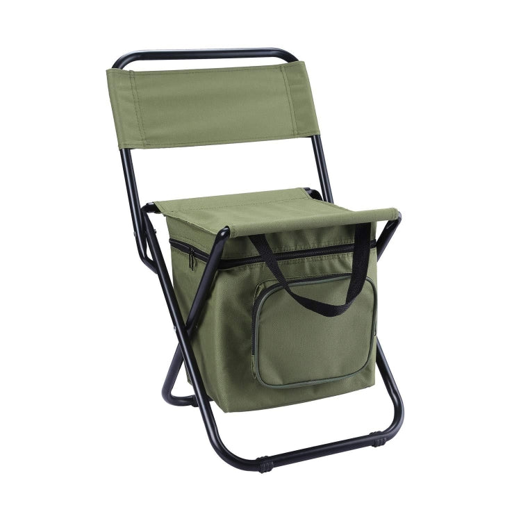 Outdoor Klappstuhl mit Aufbewahrungstasche und Rückenlehne und Wärmeschutzfunktion (Schwarz)