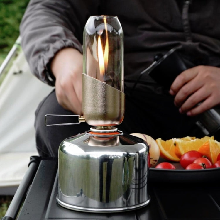 Outdoor Metall Gas Tankabdeckung Camping Flachgasbehälter Metallabdeckung (Helles Silber)