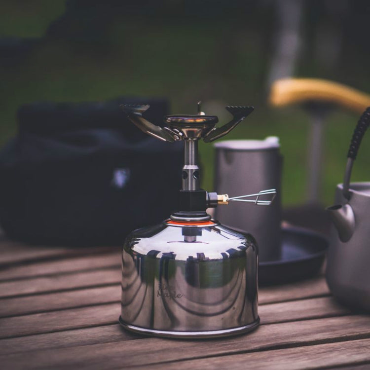 Outdoor Metall Gas Tankabdeckung Camping Flachgasbehälter Metallabdeckung (Helles Silber)
