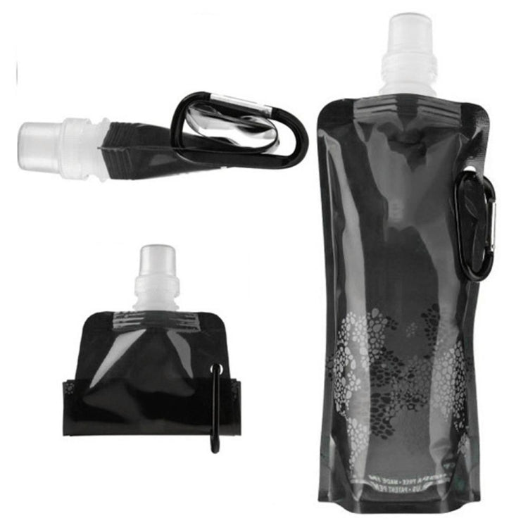 Portables ultraleicht faltbares Silikonwasserbeutel für Wandern Camping Outdoor-Sportarten (Schwarz)