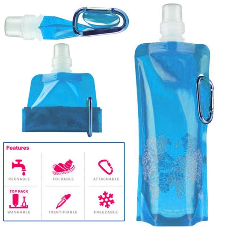 Tragbare ultraleichte faltbare Silikon-Wasserflasche für Outdoor-Sportarten Wandern Camping weiche Flasche wasserdichte Tasche Gelb (0,5 l)