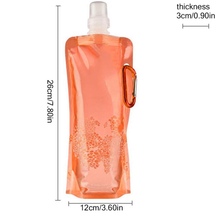 Tragbare ultraleichte faltbare Silikon-Wasserflasche für Outdoor-Sportarten Wandern Camping weiche Flasche wasserdichte Tasche Gelb (0,5 l)