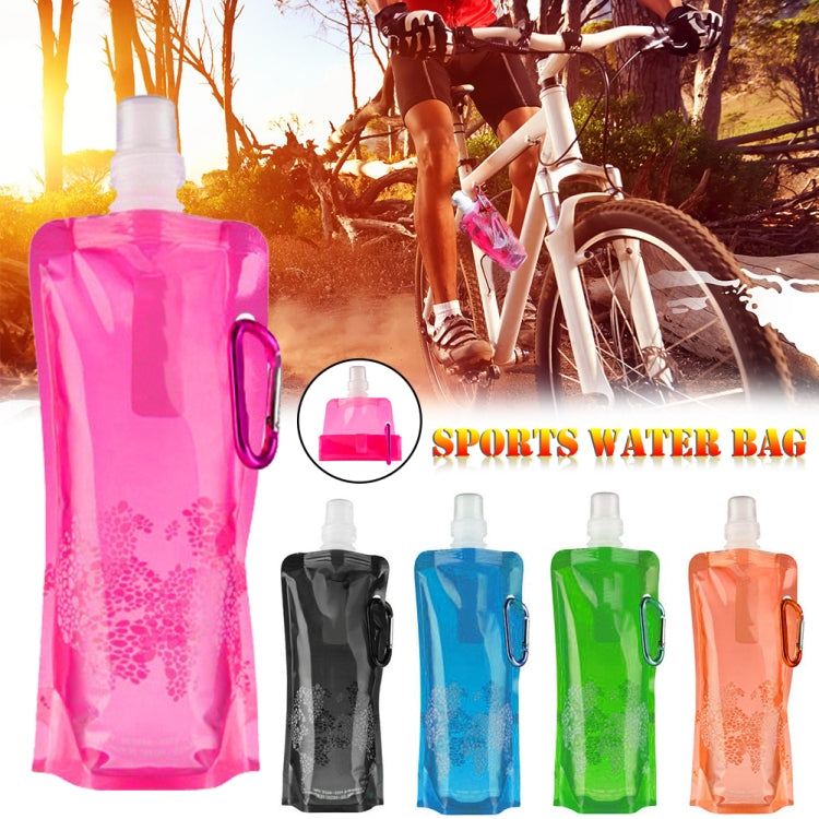 Tragbare ultraleichte faltbare Silikon-Wasserflasche für Outdoor-Sportarten Wandern Camping weiche Flasche wasserdichte Tasche Gelb (0,5 l)